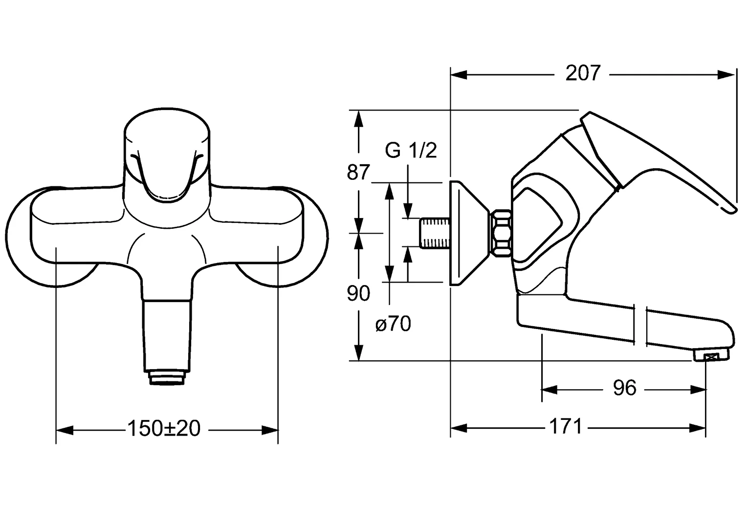 HansaMIX Waschtischarmatur Hansamix neu Einhebelmischer Chrom DN15