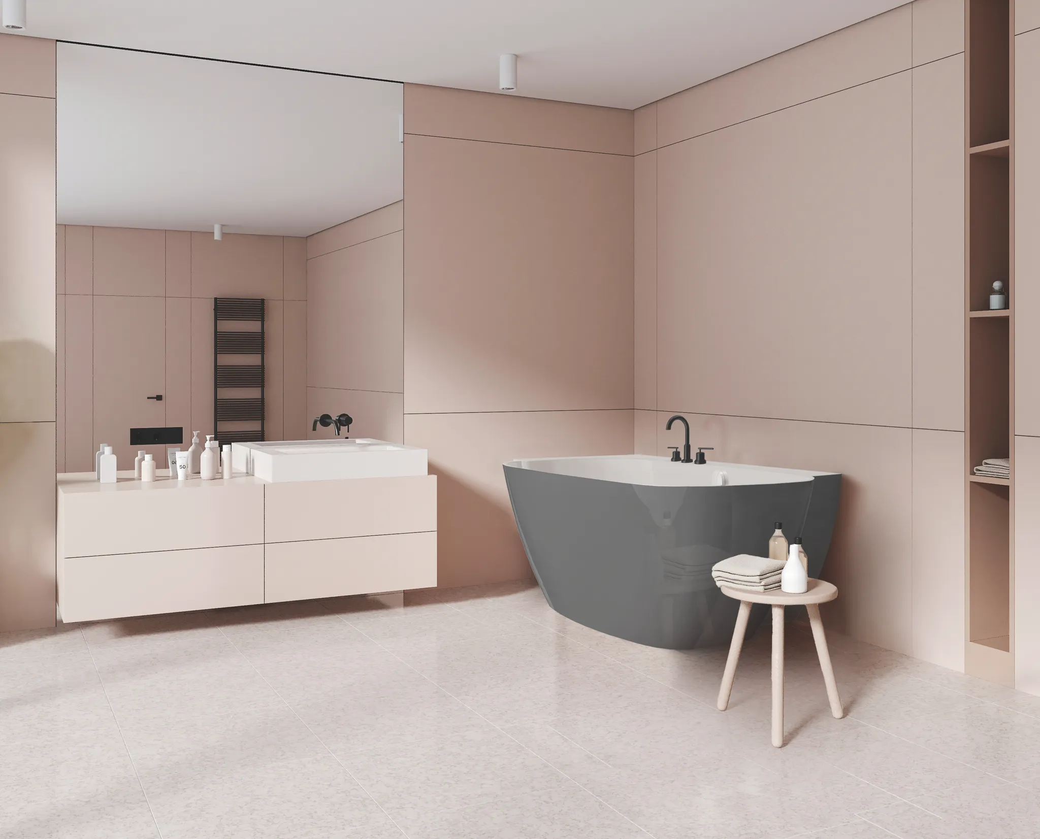 Hoesch LaBrillante Badewanne 1800x800 Ecke Links, BiColor Weiß-Schiefergrau, Überlaufbefüllung Hoesch LaBrillante Badewanne 1800x800 Ecke Links, BiColor Weiß-Schiefergrau, Überlaufbefüllung