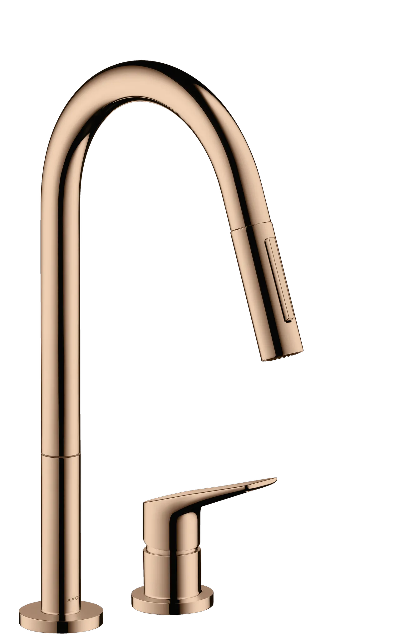 Hansgrohe AXOR Citterio M Küchenmischer 2-Loch Einhebel 220 mit Ausziehbrause, Polished Red Gold Hansgrohe AXOR Citterio M Küchenmischer 2-Loch Einhebel 220 mit Ausziehbrause, Polished Red Gold