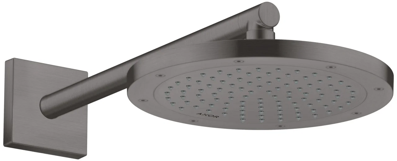 Hansgrohe AXOR ShowerSolutions Kopfbrause 245 1jet EcoSmart+ Brushed Black Chrome, 245 mm, verstellbarer Winkel, abnehmbar zur Reinigung