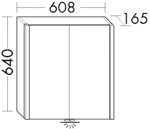 Spiegelschrank bel von burgbad - Anthrazitgrau, 165x608x640 mm, LED-Beleuchtung 4200 K, Waschtischbeleuchtung, 2 Aufbewahrungsboxen Spiegelschrank bel von burgbad - Anthrazitgrau, 165x608x640 mm, LED-Beleuchtung 4200 K, Waschtischbeleuchtung, 2 Aufbewahrungsboxen