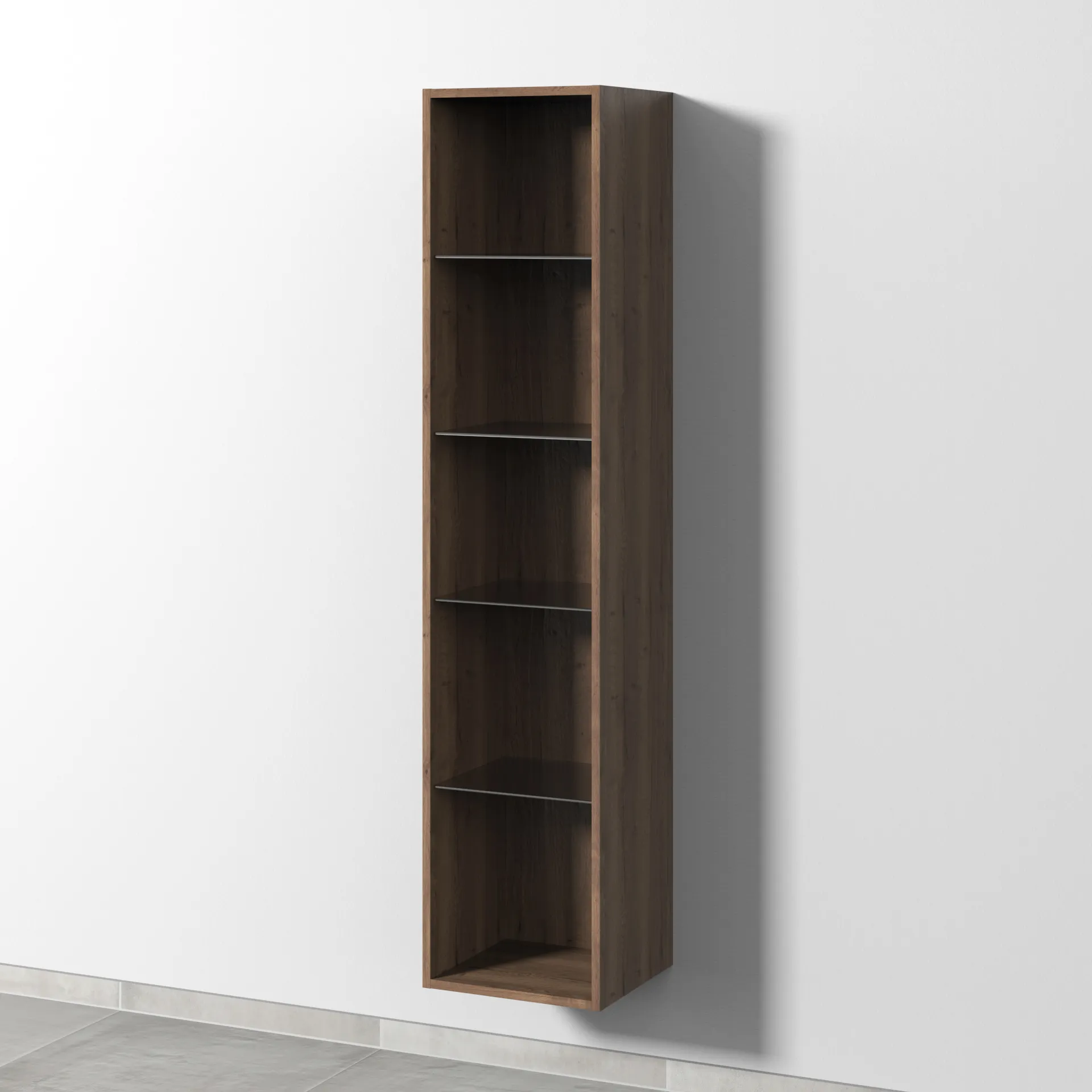 Sanipa Regal „2morrow“ 350 × 1615 × 328 mm in Eiche Tabak