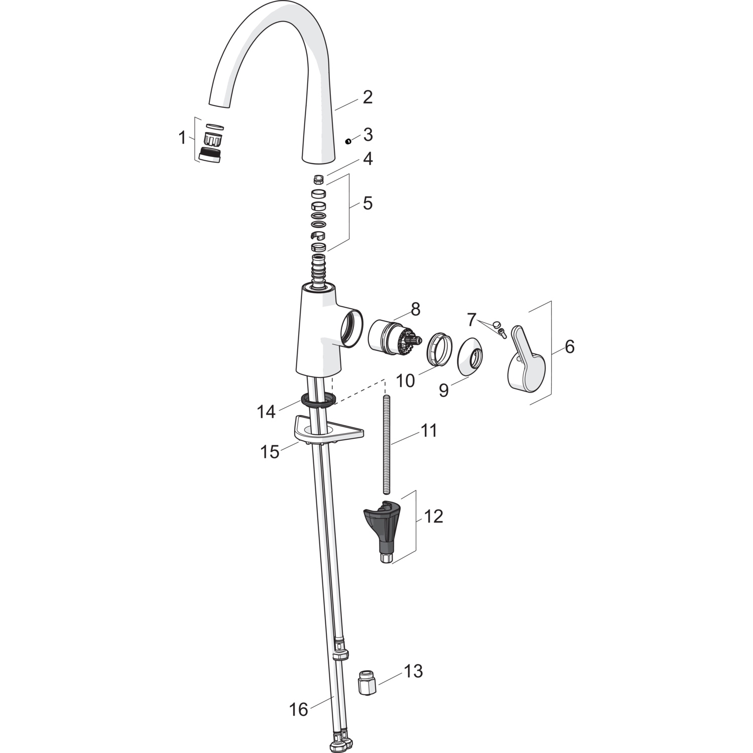 Hansa Einhand-Küchenarmatur Niederdruck „Designo Style“ Ausladung 219 mm in chrom Hansa Einhand-Küchenarmatur Niederdruck „Designo Style“ Ausladung 219 mm in chrom