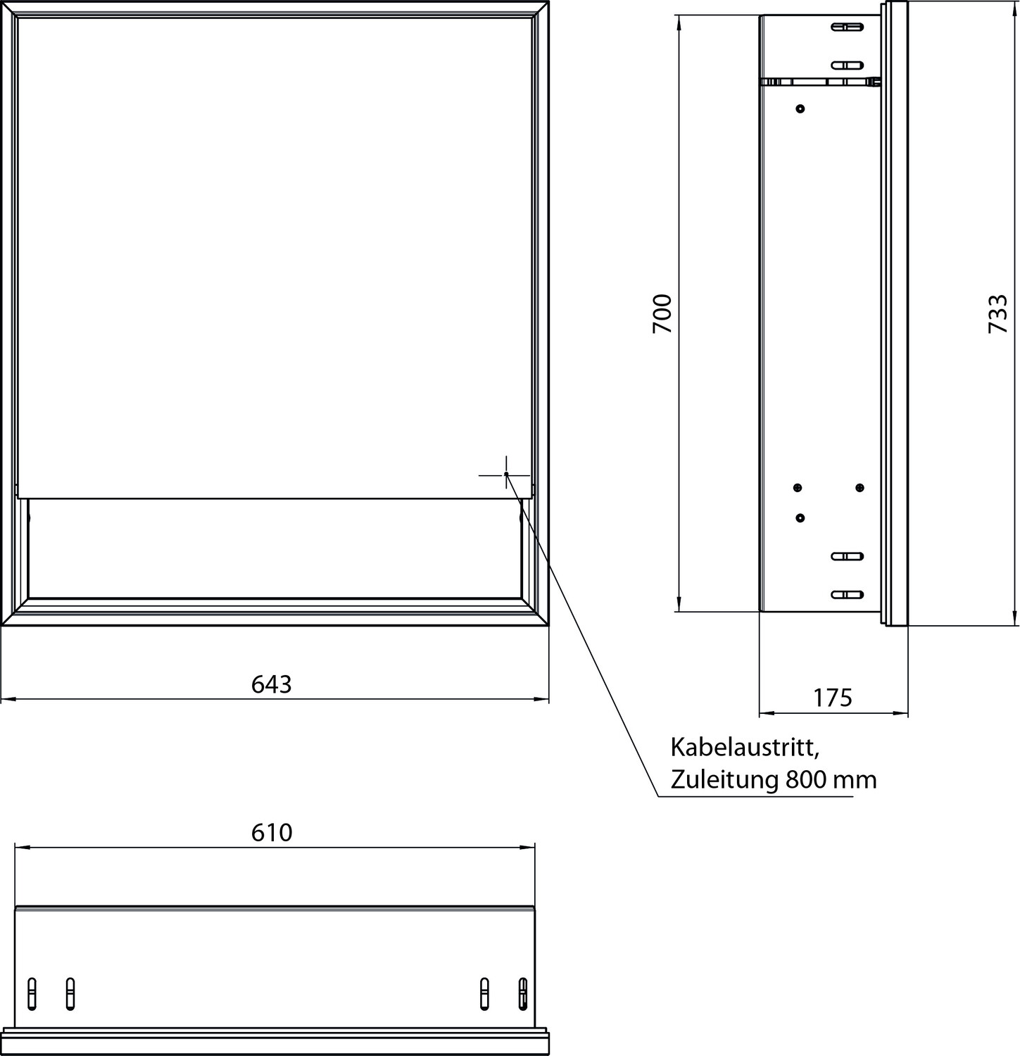 emco Spiegelschrank „loft“ 64,3 × 73,3 × 17,5 cm