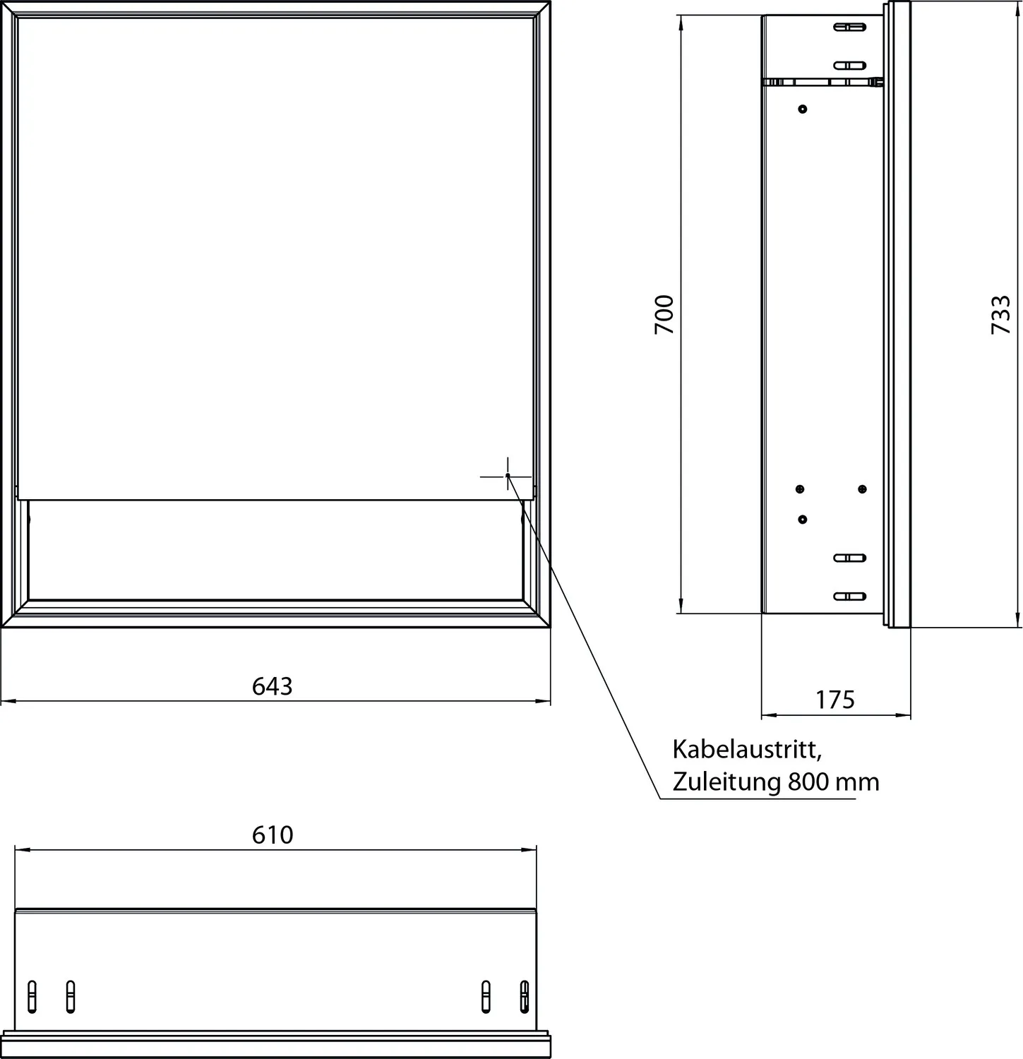 emco Spiegelschrank „loft“ 64,3 × 73,3 × 17,5 cm emco Spiegelschrank „loft“ 64,3 × 73,3 × 17,5 cm