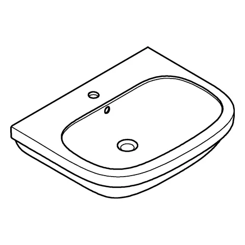 Grohe Waschtisch Euro Keramik 39323, wandhängend, 650 x 515 mm, 1 Hahnloch, mit Überlauf, aus Sanitärkeramik, alpinweiß Grohe Waschtisch Euro Keramik 39323, wandhängend, 650 x 515 mm, 1 Hahnloch, mit Überlauf, aus Sanitärkeramik, alpinweiß