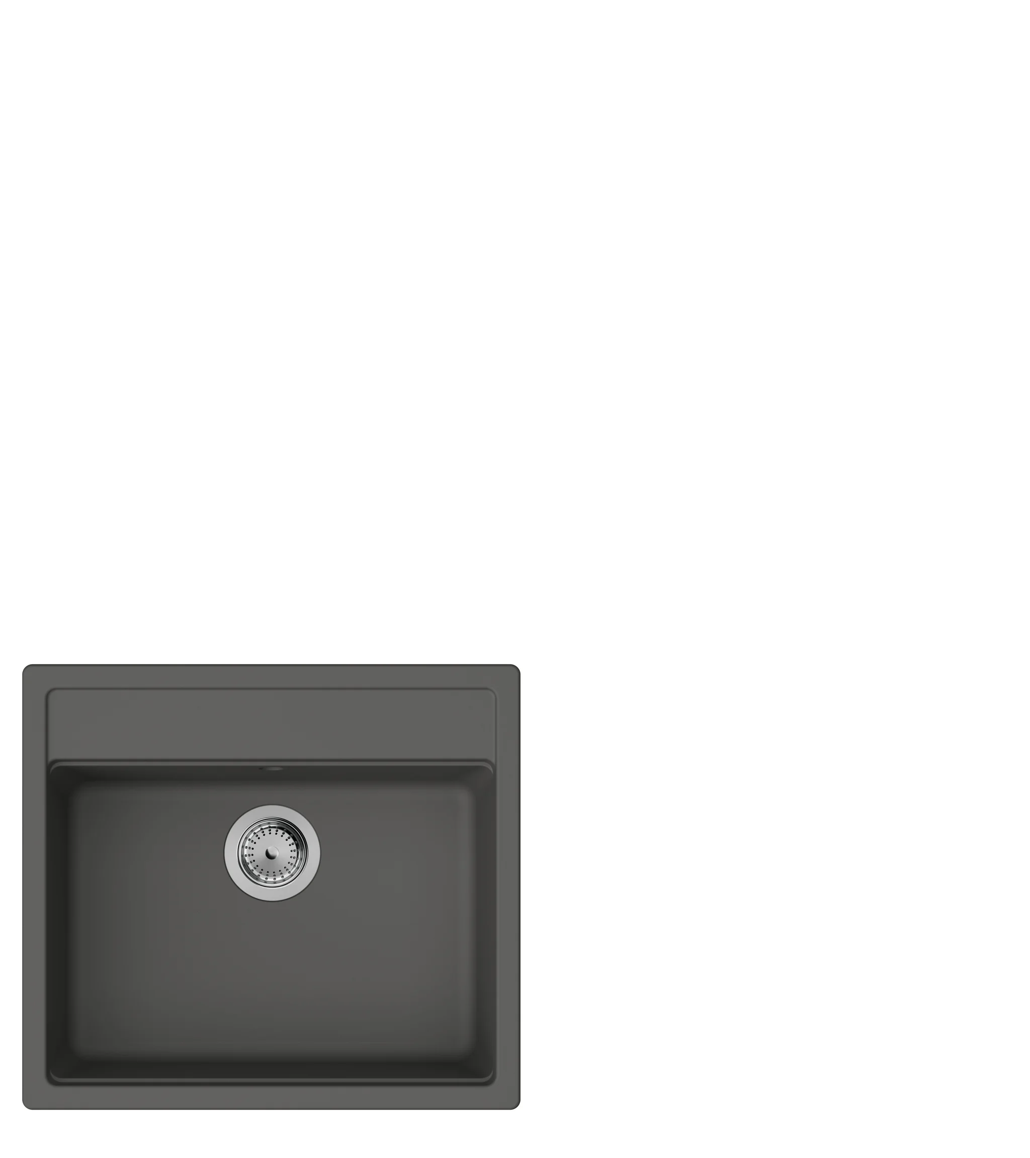 Hansgrohe Einbauspüle S520-F510 Steingrau, automatische Ablaufgarnitur mit Siphon, Ausschnitt 550 x 490 mm, SilicaTec, Beckentiefe 180 mm