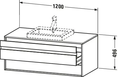 Duravit Waschtischunterschrank wandhängend „Ketho“ 120 × 49,6 × 55 cm in Basalt Matt Duravit Waschtischunterschrank wandhängend „Ketho“ 120 × 49,6 × 55 cm in Basalt Matt