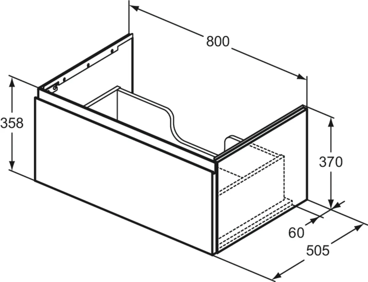 Ideal Standard Waschtischunterschrank „Finesse“ 80 × 37 × 50,5 cm