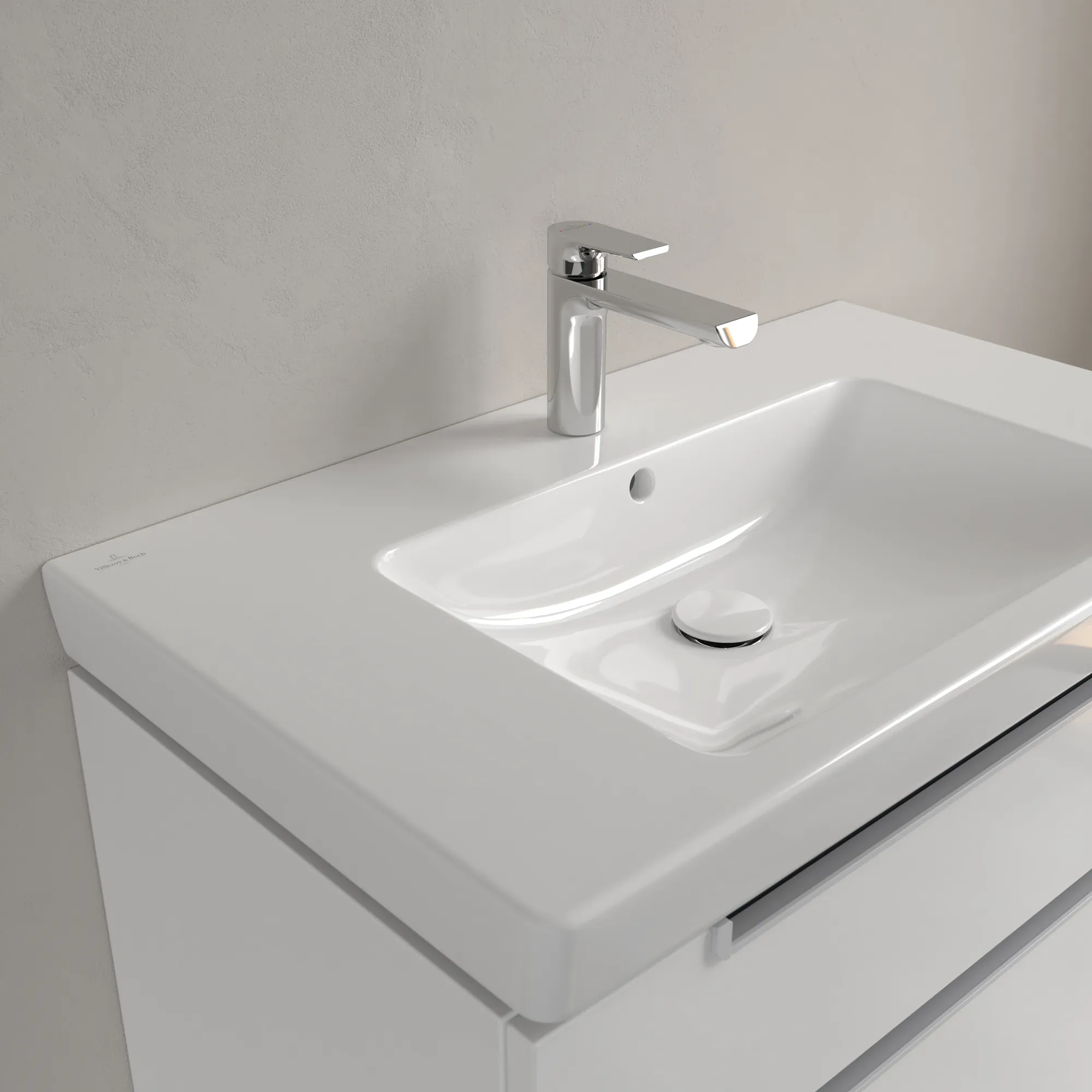 Villeroy & Boch Wandwaschtisch „Subway 2.0“ 800 × 475 × 175 mm, für Becken mittig, mit Hahnlochbohrung, Hahnlochposition mittig, mit Hahnlochbank in Weiß Alpin Villeroy & Boch Wandwaschtisch „Subway 2.0“ 800 × 475 × 175 mm, für Becken mittig, mit Hahnlochbohrung, Hahnlochposition mittig, mit Hahnlochbank in Weiß Alpin