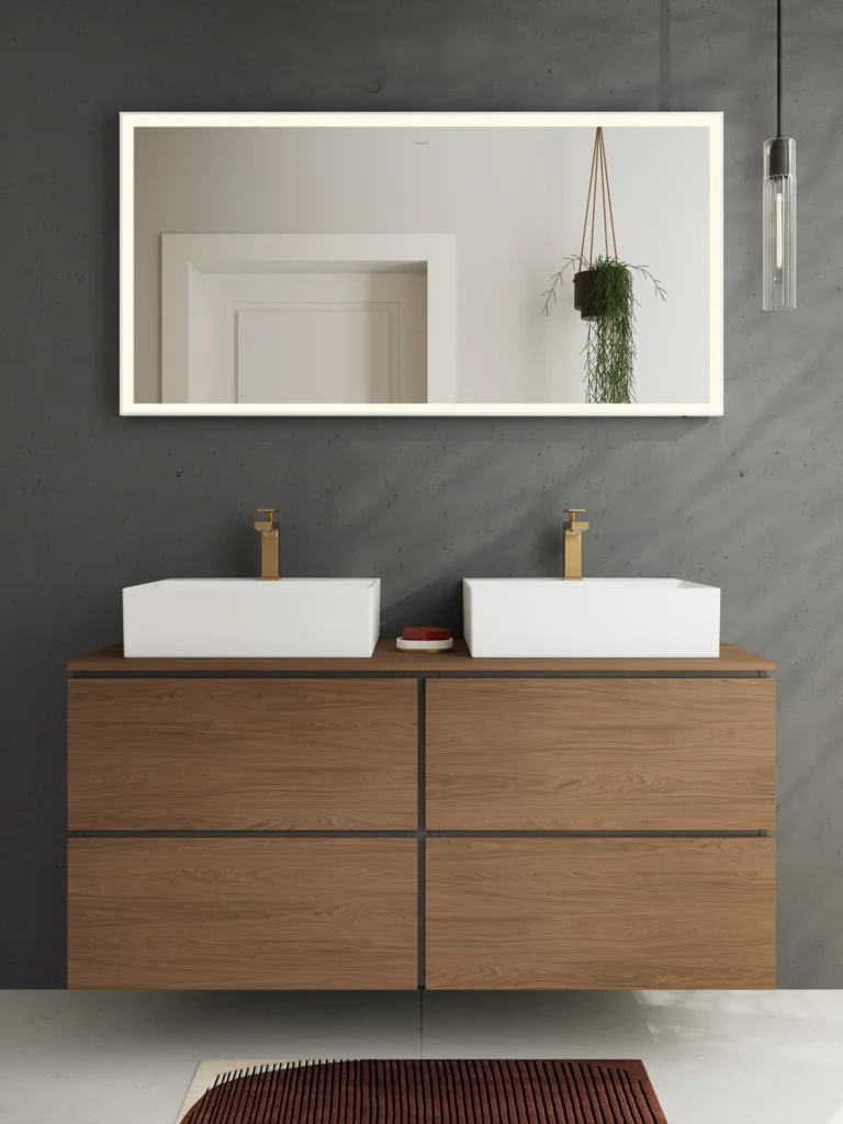 Hansgrohe Xarita E Spiegel 1400/700/50 mm, Mattweiß, LED-Beleuchtung mit Infrarotsensor, stufenlos dimmbar, AntiFog, Wandmontage Hansgrohe Xarita E Spiegel 1400/700/50 mm, Mattweiß, LED-Beleuchtung mit Infrarotsensor, stufenlos dimmbar, AntiFog, Wandmontage