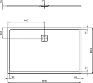 Ideal Standard Duschwanne „UltraFlatEvo“ 100 × 160 cm in Seidenweiß Ideal Standard Duschwanne „UltraFlatEvo“ 100 × 160 cm in Seidenweiß