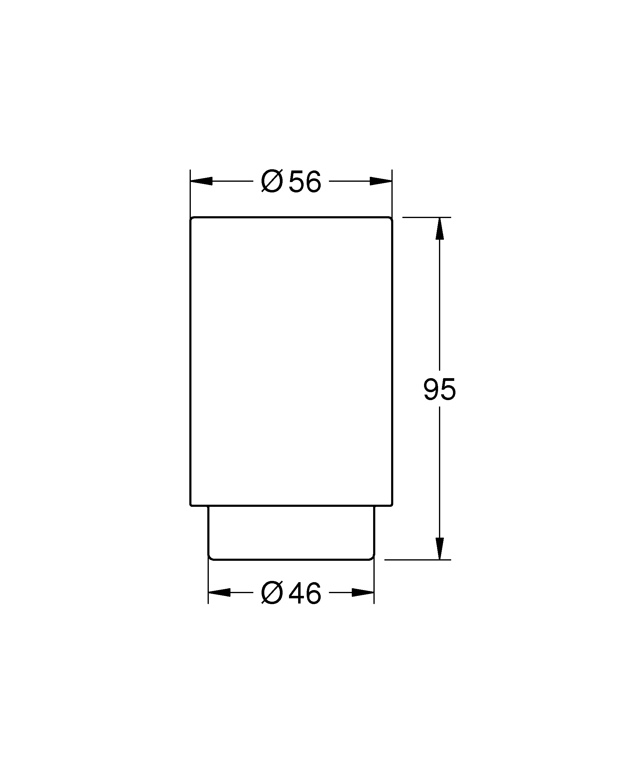 Glas Selection 41029, für Halter 41027, weißglas