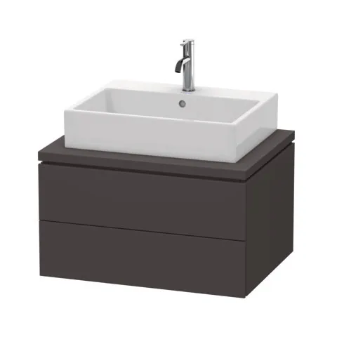 Duravit Waschtischunterschrank wandhängend „L-Cube“ 72 × 40 × 54,7 cm Graphit Supermatt Duravit Waschtischunterschrank wandhängend „L-Cube“ 72 × 40 × 54,7 cm Graphit Supermatt