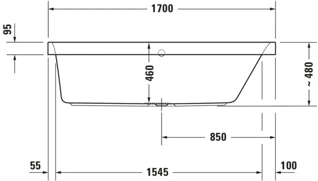 Duravit Whirlwanne „Happy D.2“ rechteck 1700 × 750 mm mit Combi-System P, in Weiß Duravit Whirlwanne „Happy D.2“ rechteck 1700 × 750 mm mit Combi-System P, in Weiß