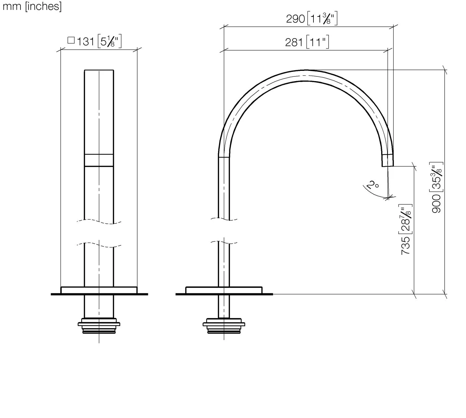 DO Wannenauslauf ohne Umstellung MEM 13672780 chrom DO Wannenauslauf ohne Umstellung MEM 13672780 chrom
