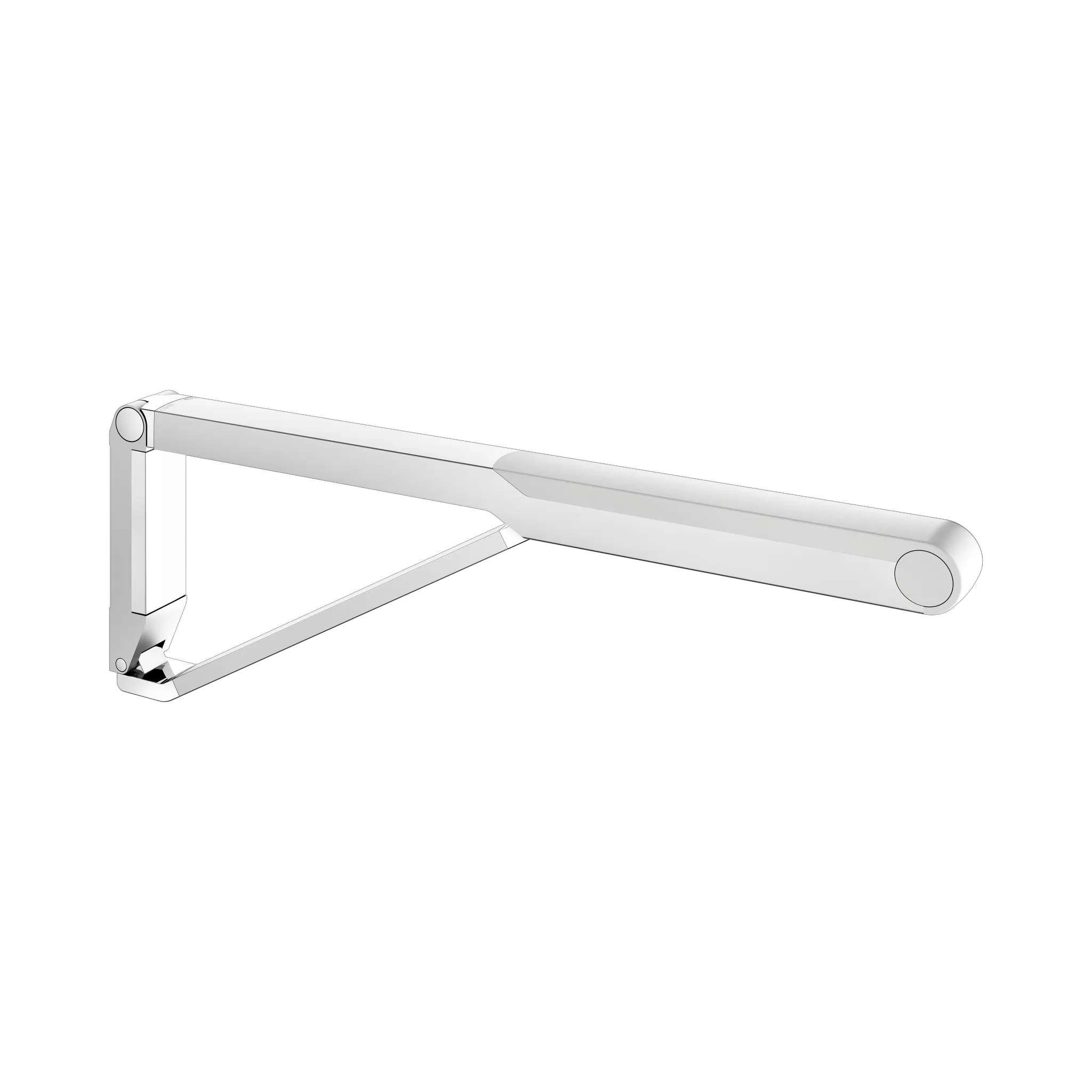 AXESS Stützklappgriff WC 700 mm silber-eloxiert/weiß