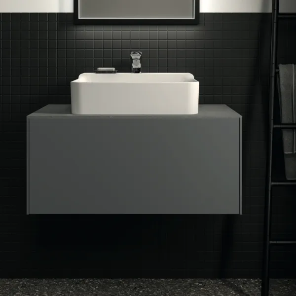 Ideal Standard Waschtischunterschrank „Conca“ 80 × 36 × 50,5 cm Anthrazit matt lackiert Ideal Standard Waschtischunterschrank „Conca“ 80 × 36 × 50,5 cm Anthrazit matt lackiert