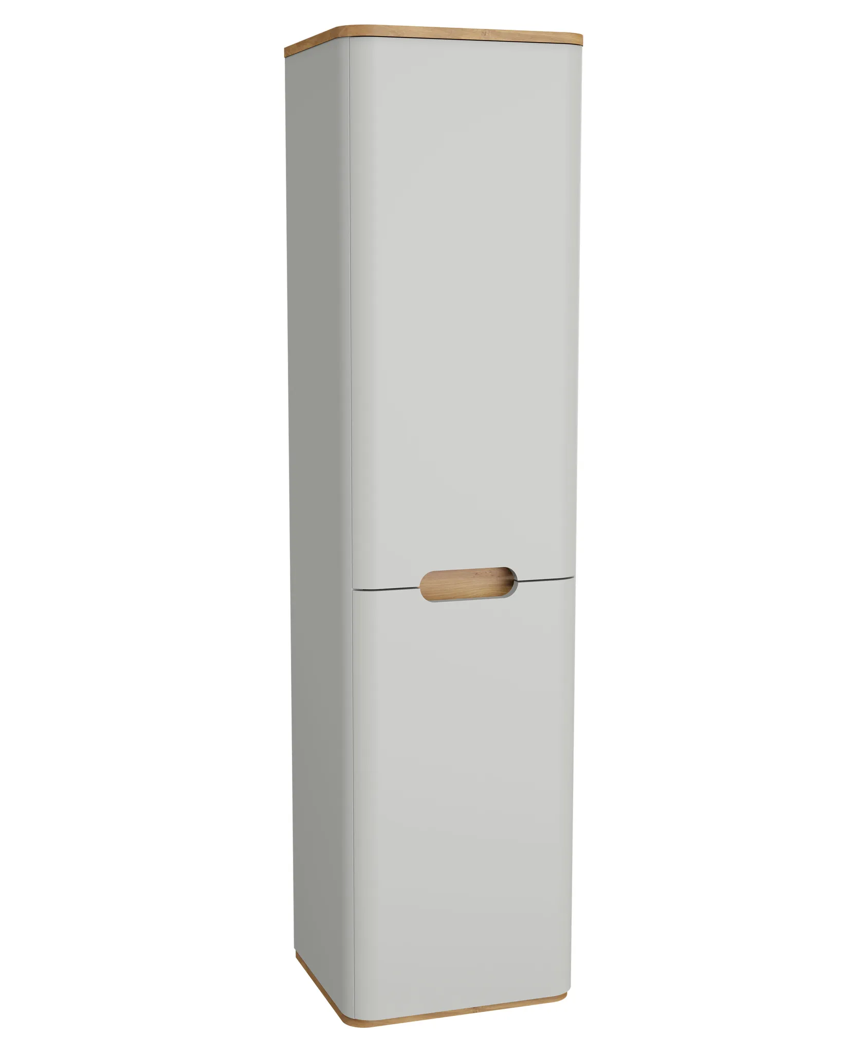 Sento Hochschrank mit Wäschekorb Türanschlag rechts Hellgrau Matt Sento Hochschrank mit Wäschekorb Türanschlag rechts Hellgrau Matt