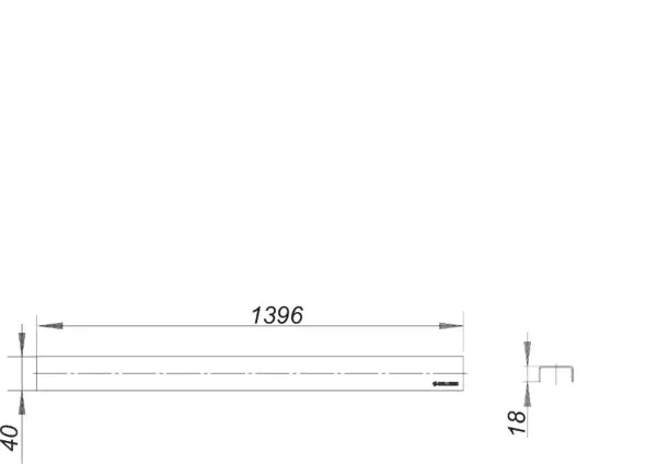 Abdeckung CeraLine Standard, 1400 mm