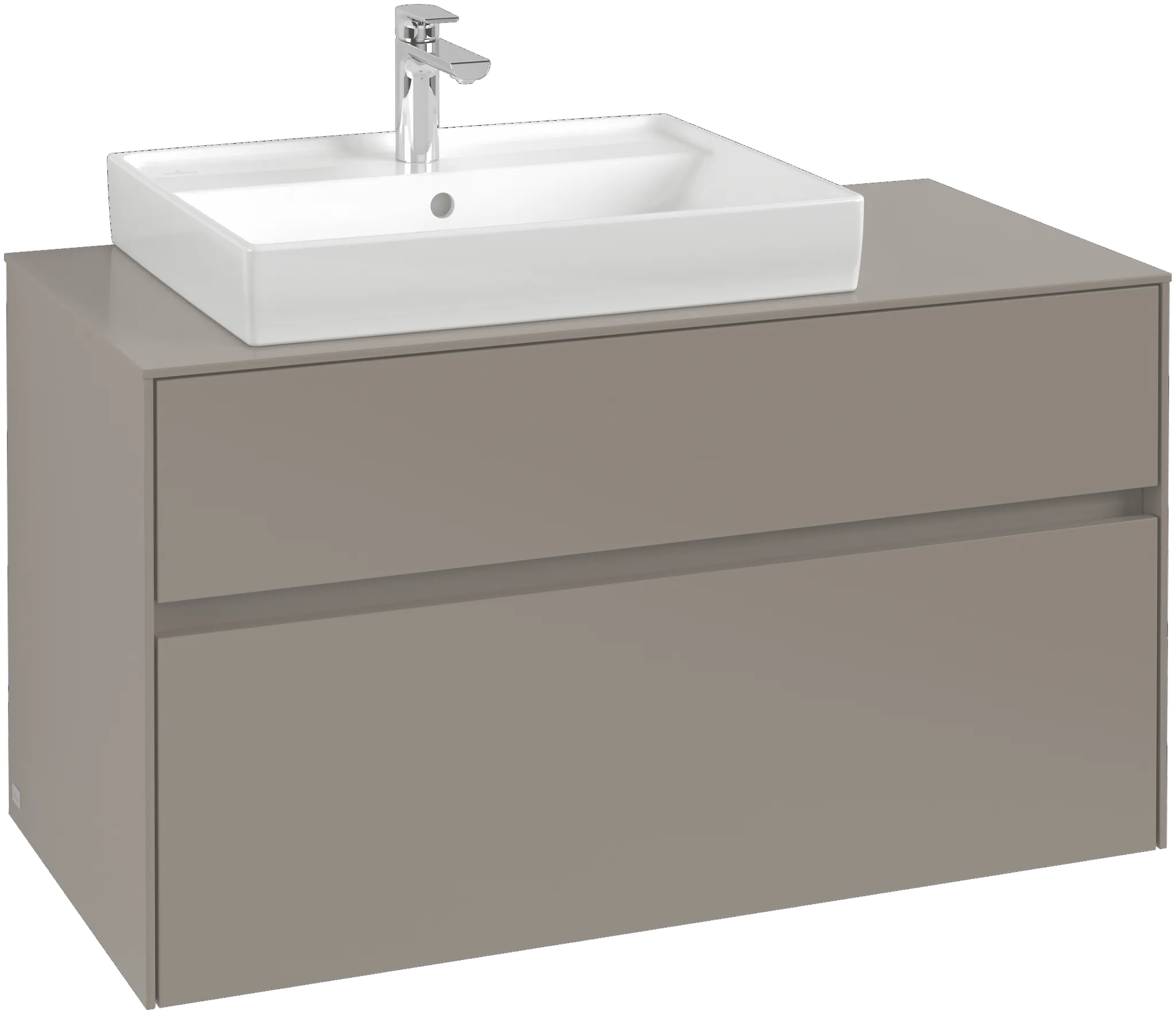 Villeroy & Boch Waschtischunterschrank „Collaro“ 1000 × 548 × 500 mm Glossy White, ohne Beleuchtung, für Becken links