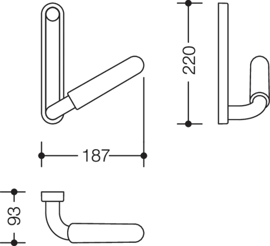 HEWI Haltegriff „Serie 802 LifeSystem“ in Reinweiß HEWI Haltegriff „Serie 802 LifeSystem“ in Reinweiß