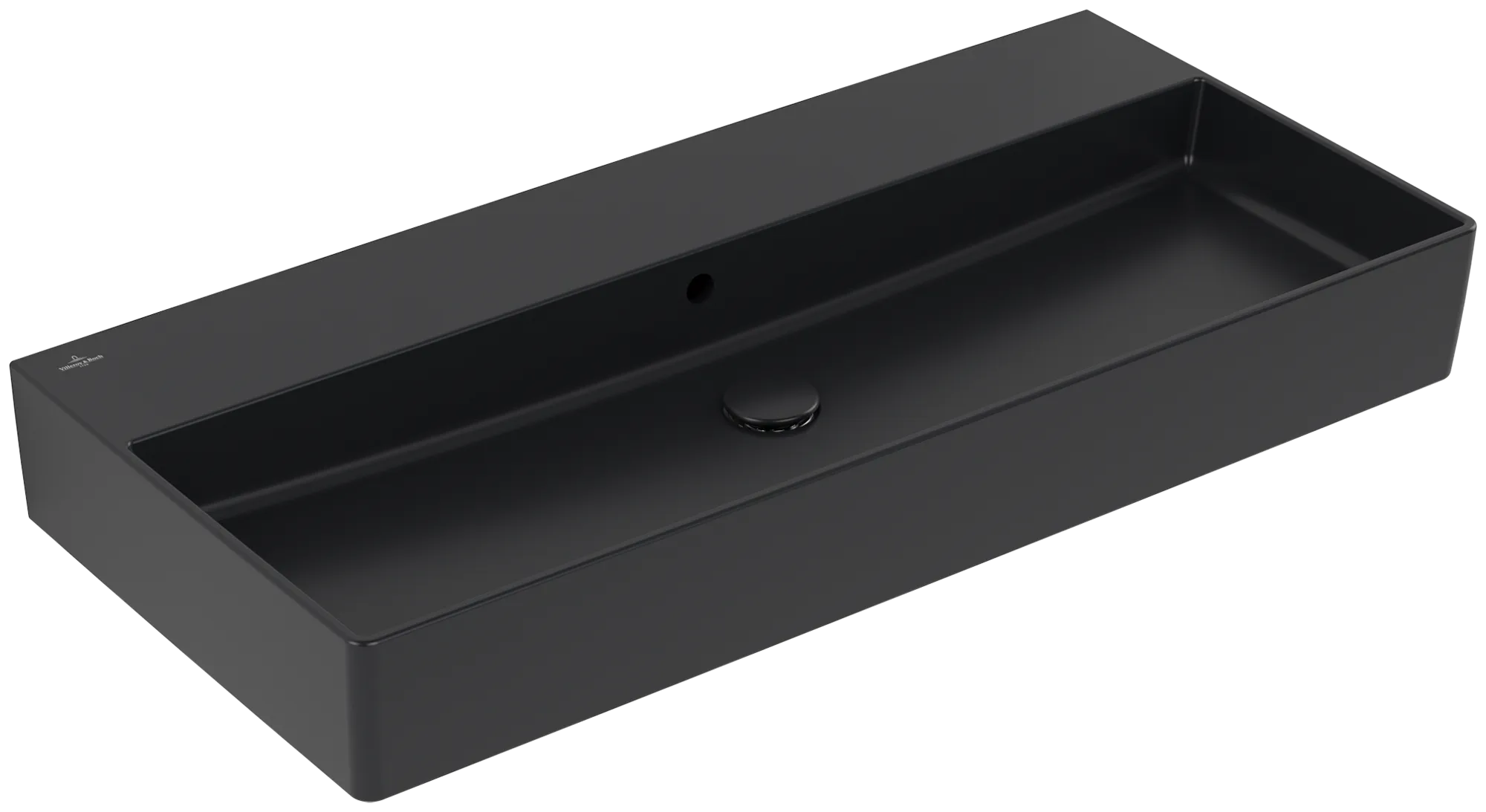 Villeroy & Boch Wandwaschtisch aus TitanCeram geschliffen „Memento 2.0“ 1000 × 470 × 135 mm, ohne Hahnlochbohrung in Pure Black Villeroy & Boch Wandwaschtisch aus TitanCeram geschliffen „Memento 2.0“ 1000 × 470 × 135 mm, ohne Hahnlochbohrung in Pure Black