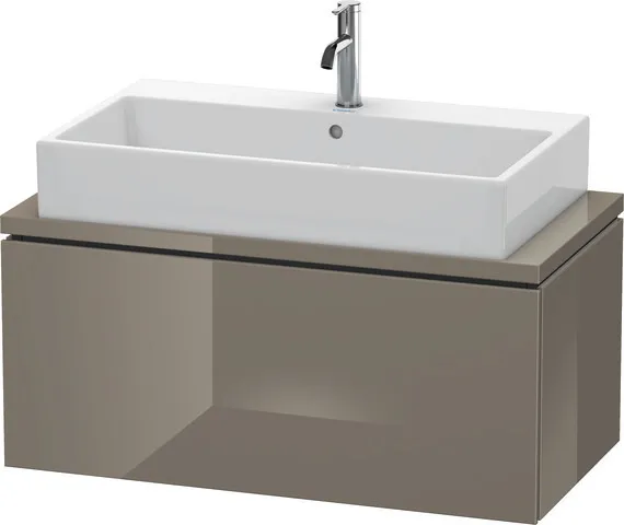 Duravit Waschtischunterschrank wandhängend „L-Cube“ 92 × 40 × 47,7 cm Flannel Grey Hochglanz Duravit Waschtischunterschrank wandhängend „L-Cube“ 92 × 40 × 47,7 cm Flannel Grey Hochglanz