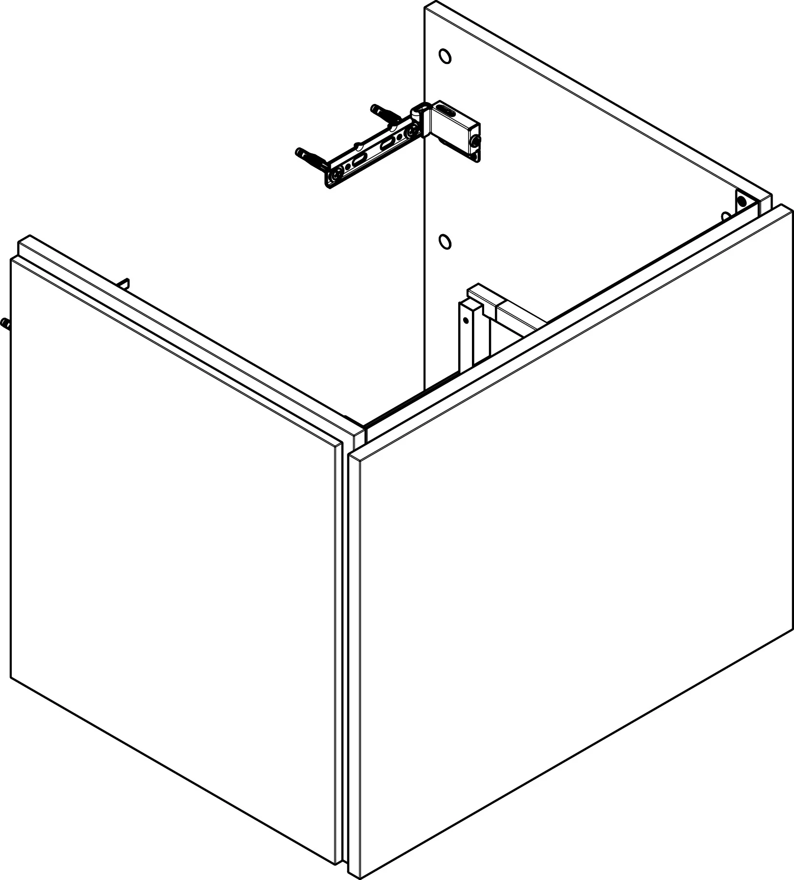 Hansgrohe Xilesa E Waschtischunterschrank, Eiche Kaschmir, 580x470 mm, 1 Schubkasten, Vollauszug, SoftClose