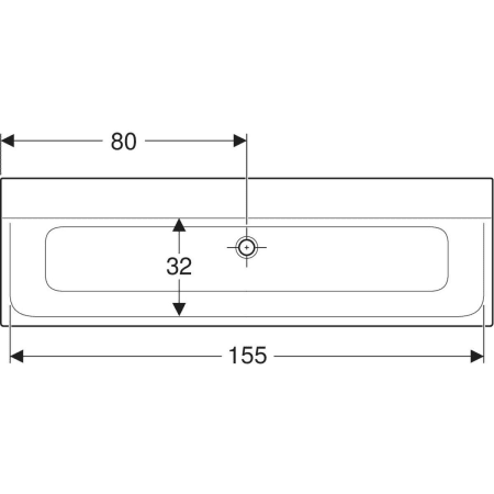 Xeno² Möbelwaschtisch: B=160cm, T=48cm, Hahnloch=ohne, Überlauf=ohne, weiß / matt