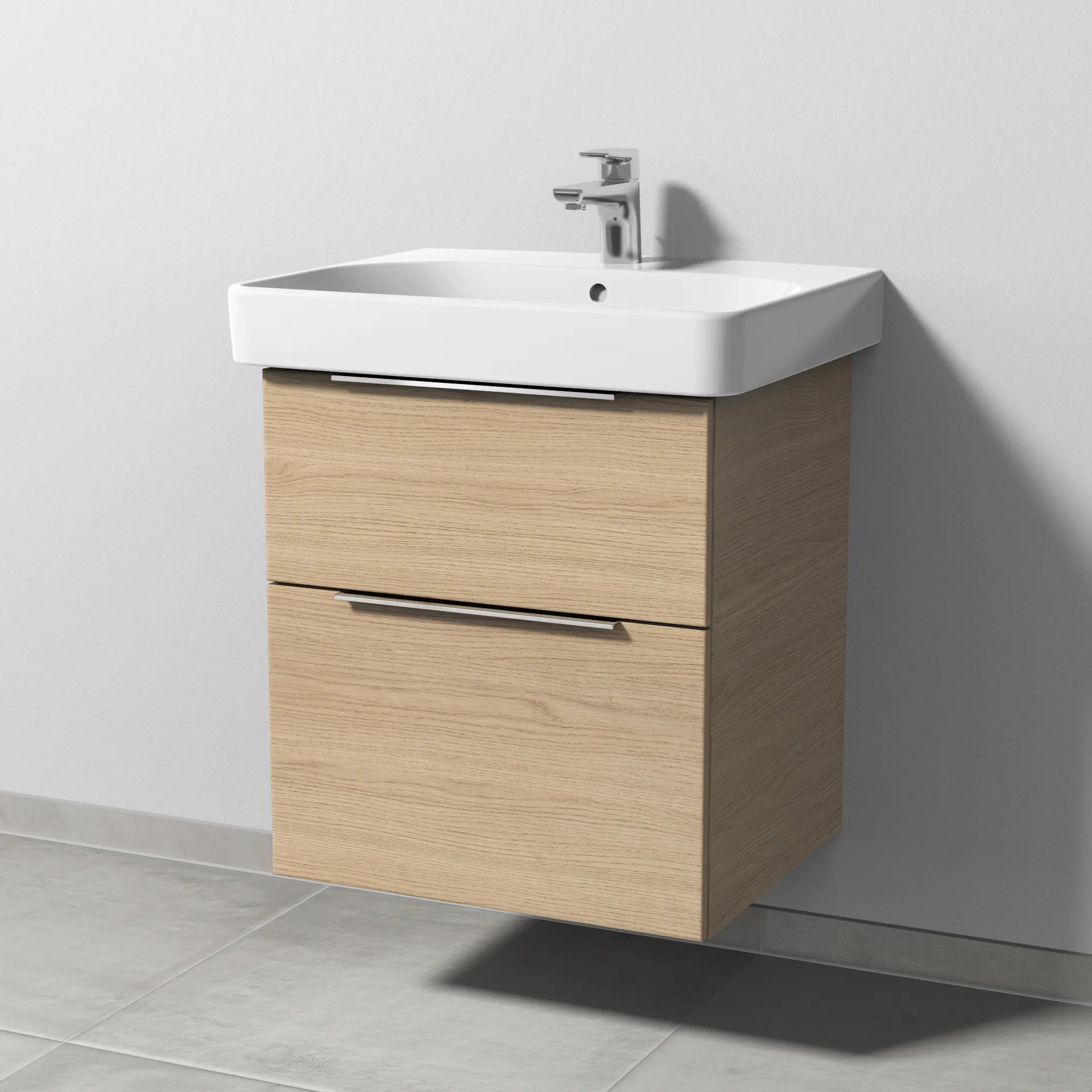 Waschtischunterbau mit Auszügen 3way (UM670) 593x525x442 Anthrazit-Matt