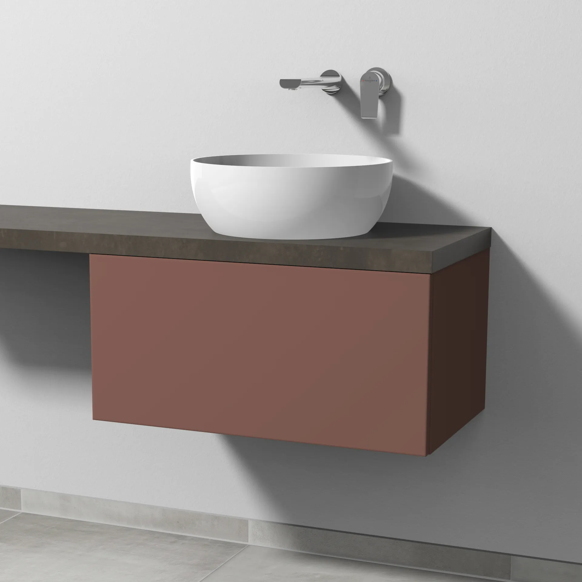 Sanipa Waschtischunterschrank „2morrow“ 700 × 340 × 420 mm in Wine-Red