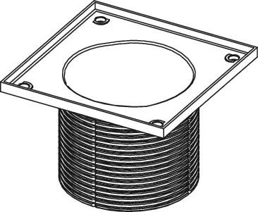 TECEdrainpoint S Rostrahmen Kunststoff 150 × 150 mm ohne Rost