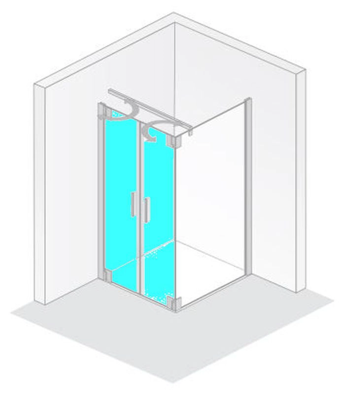 HSK Pendeltür für Seitenwand „K2P“ 75 × 200 cm Glas Klar hell, Profile Chromoptik (Alu Hochglanz poliert), Scharniere nicht pendelbar HSK Pendeltür für Seitenwand „K2P“ 75 × 200 cm Glas Klar hell, Profile Chromoptik (Alu Hochglanz poliert), Scharniere nicht pendelbar