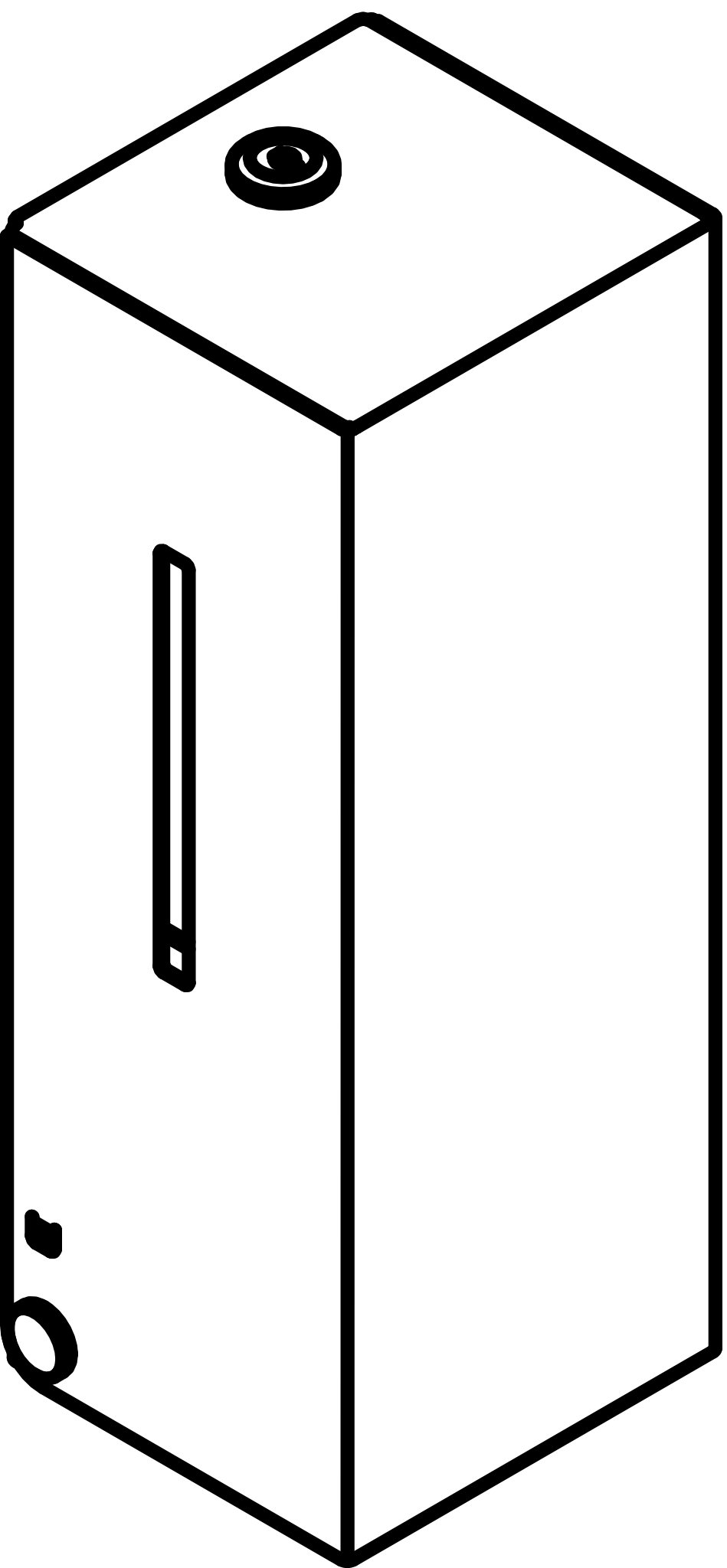 HEWI Seifenspender pulverbeschichtet „System 900“ 9,8 × 10,2 × 27 cm