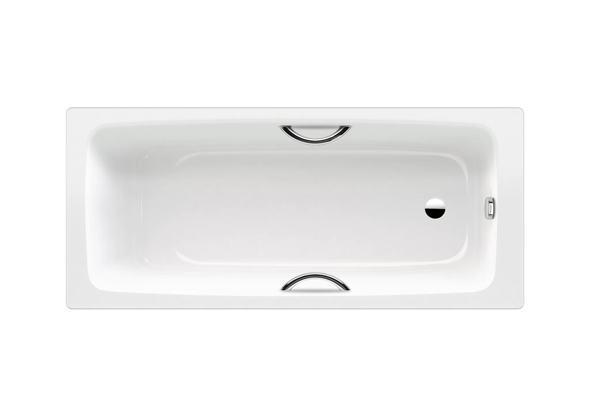 Kaldewei Badewanne „Cayono“ Star rechteck 180 × 80 cm, mit Grifflochbohrungen in schwarz