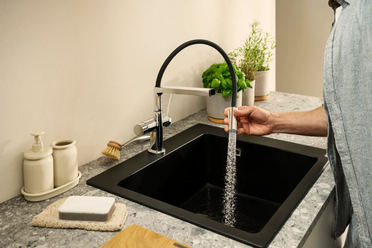 Hansgrohe Talis Select M54 PowderSpray Einhebel-Küchenmischer Semi-Pro, 3jet, Chrom Hansgrohe Talis Select M54 PowderSpray Einhebel-Küchenmischer Semi-Pro, 3jet, Chrom