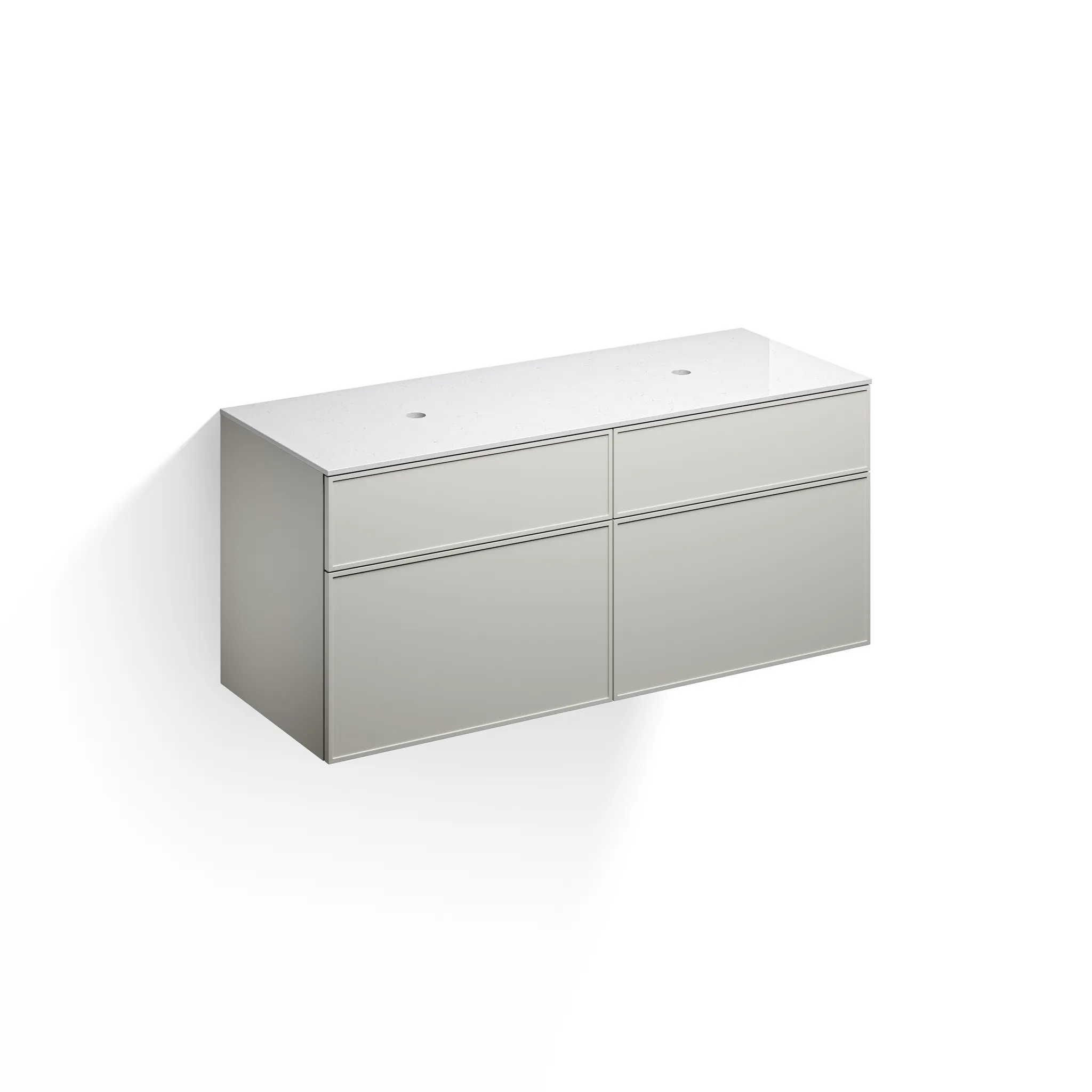 Alape Möbelmodul Arkta 1400x600 Carrara/Seidengrau