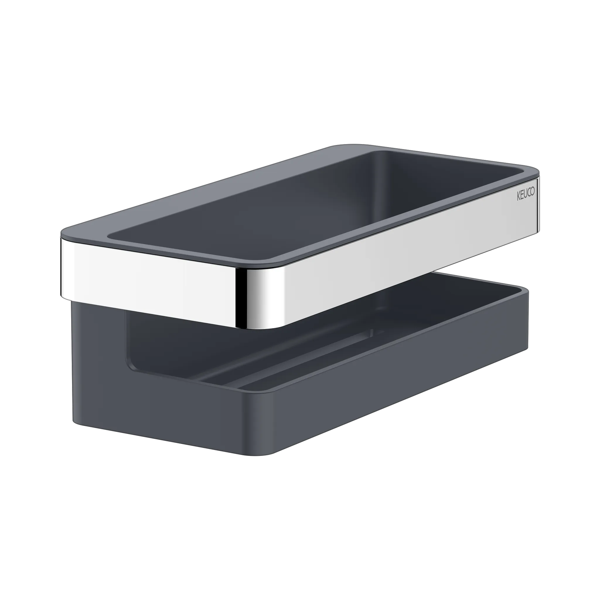 Collection Moll Duschkorb Kunststoff-Einsatz anthrazit verchromt Collection Moll Duschkorb Kunststoff-Einsatz anthrazit verchromt