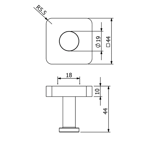 Kludi VELA S Haken chrom, feststehend, Wandmontage Kludi VELA S Haken chrom, feststehend, Wandmontage