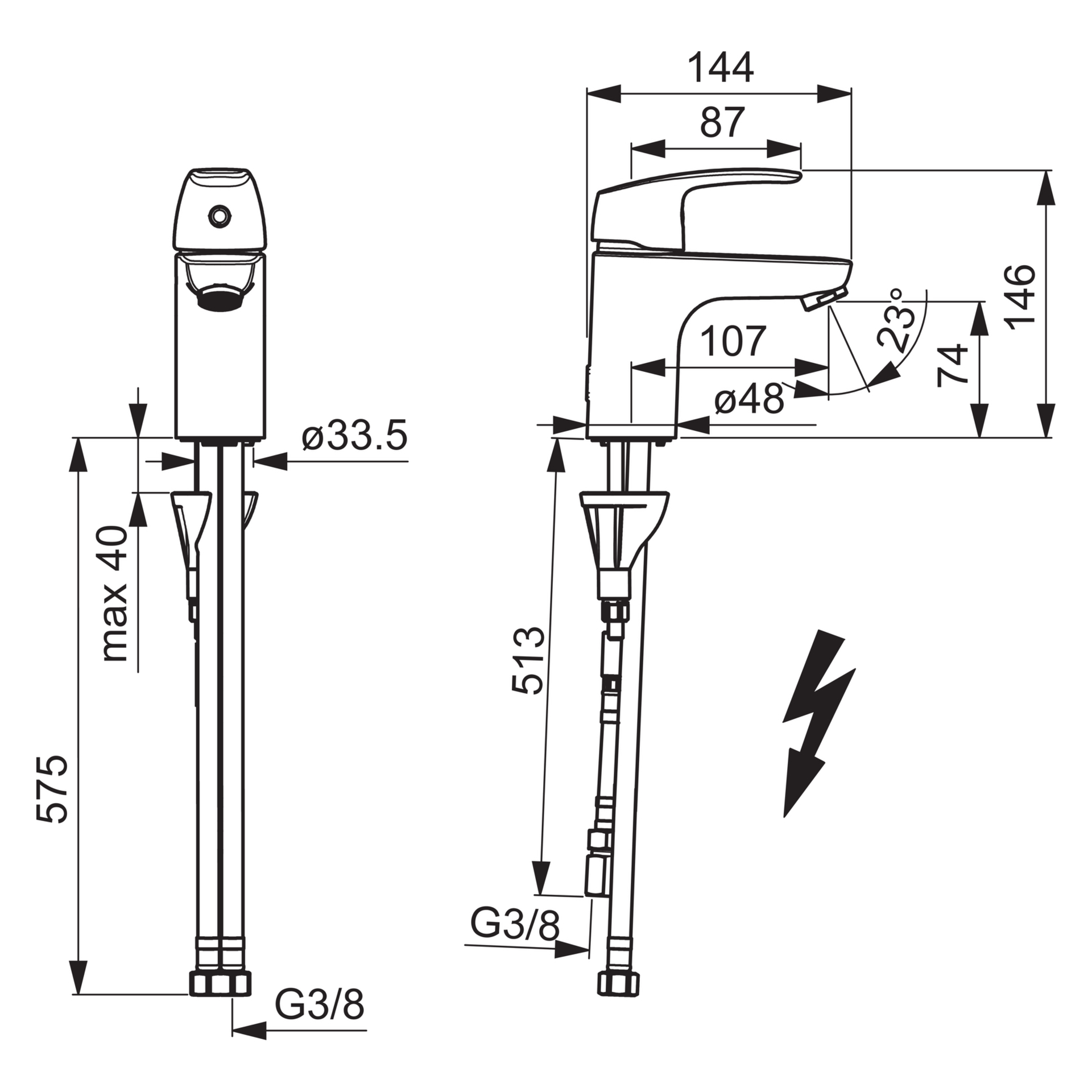 Einhebelmischer Waschtischbatterie Niederdruck „Pinto“ in Chrom Einhebelmischer Waschtischbatterie Niederdruck „Pinto“ in Chrom