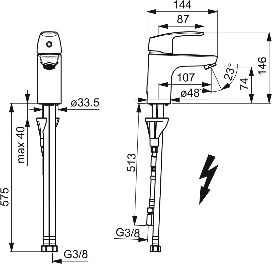 HansaPINTO Waschtischarmatur HansaPINTO 2017, Einhebelmischer, Niederdruck, Chrom