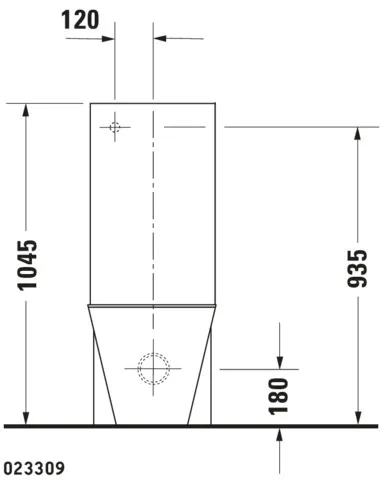 Stand-WC Kombi Starck 1 640 mm Tiefspüler, fürSPK, Abg.Vario, weiß Stand-WC Kombi Starck 1 640 mm Tiefspüler, fürSPK, Abg.Vario, weiß