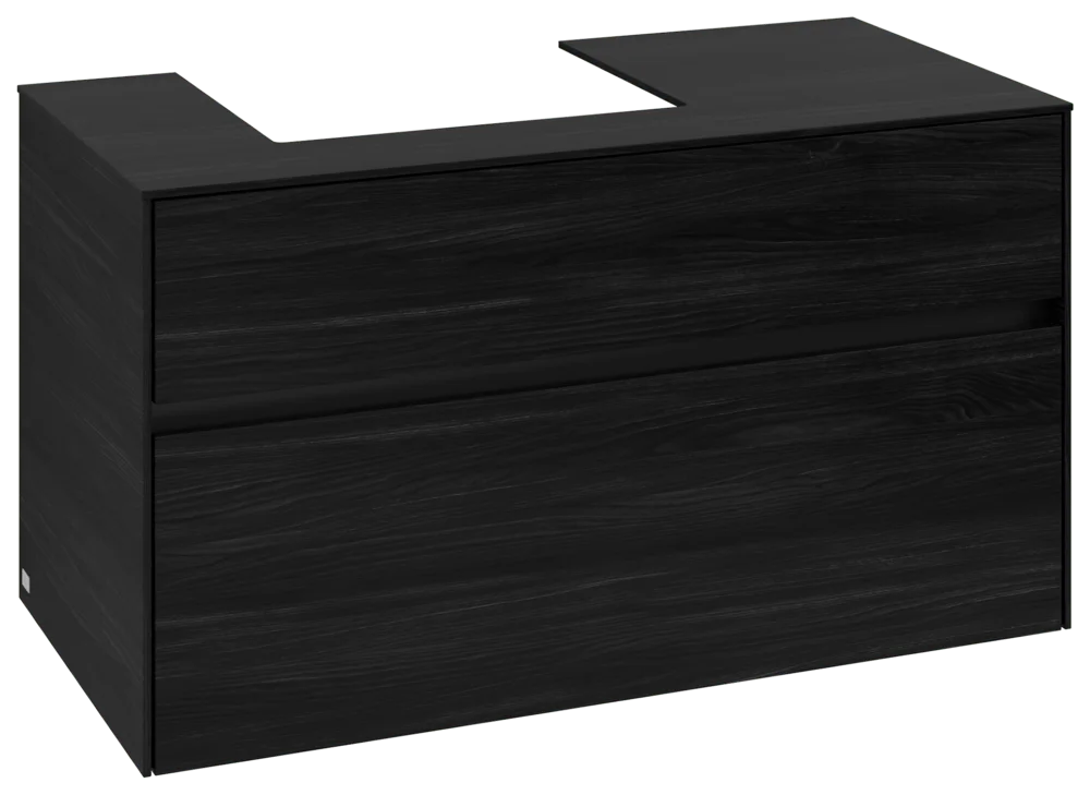 Villeroy & Boch Waschbeckenunterschrank Collaro C01400, 1000x548x500 mm, Black Oak, mit SoftClosing, 2 Auszüge