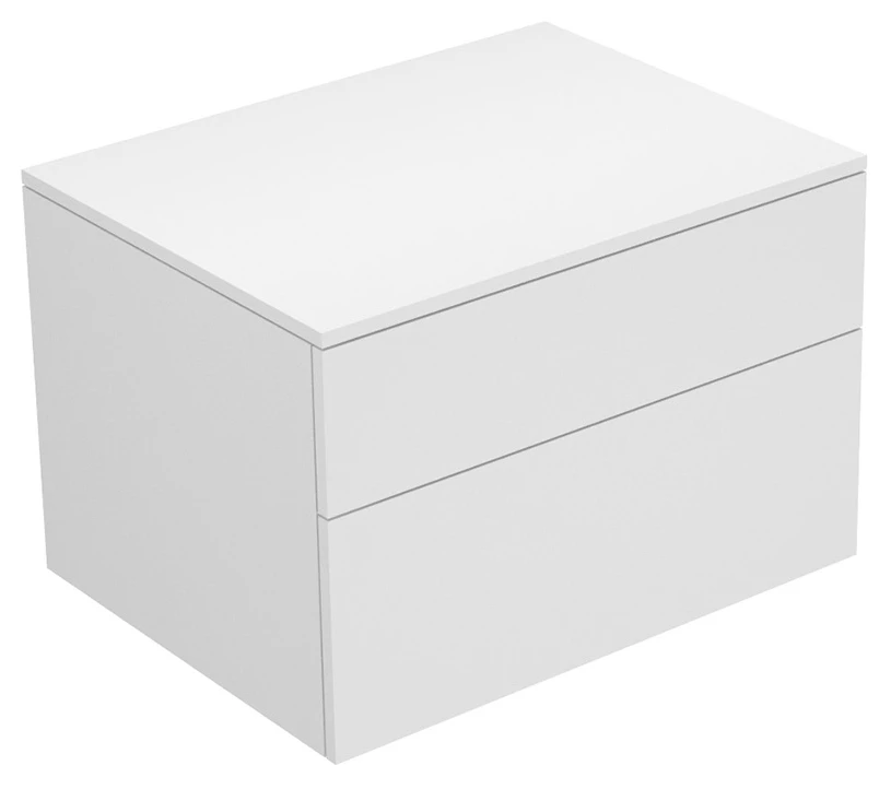 Edition 400 Sideboard wandhängend, 2 Auszüge 700 x 472 x 535 mm weiß/weiß