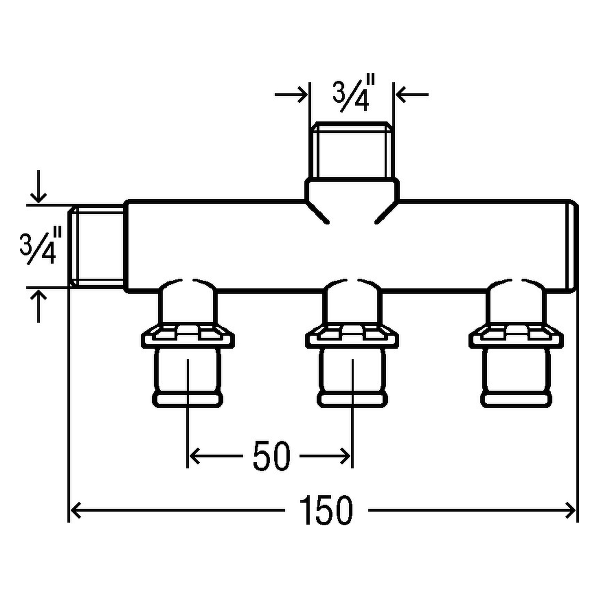 Viega „Sanfix P“ Verteiler 3-fach