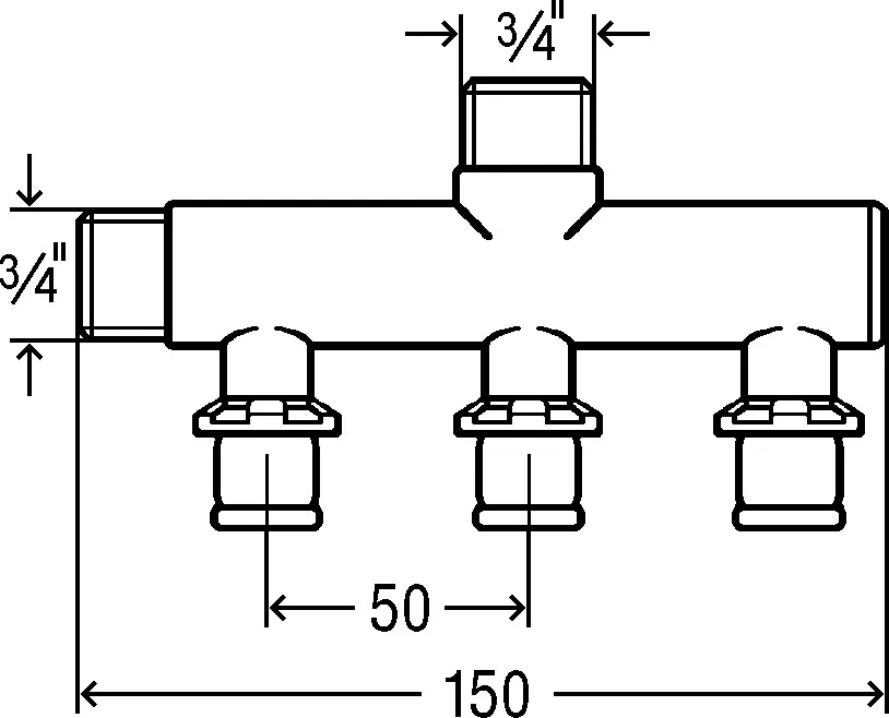 Viega „Sanfix P“ Verteiler 3-fach Viega „Sanfix P“ Verteiler 3-fach
