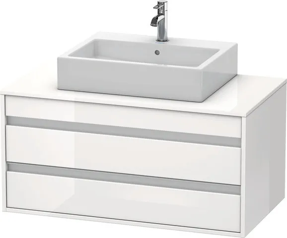 Duravit Waschtischunterschrank wandhängend „Ketho“ 100 × 49,6 × 55 cm Weiß Hochglanz Duravit Waschtischunterschrank wandhängend „Ketho“ 100 × 49,6 × 55 cm Weiß Hochglanz