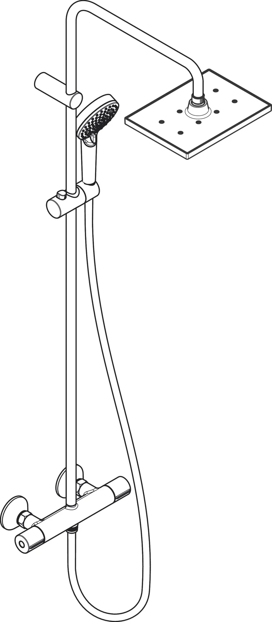 Showerpipe 230 1jet Vernis Shape EcoSmart chrom mit Brausethermostat Showerpipe 230 1jet Vernis Shape EcoSmart chrom mit Brausethermostat