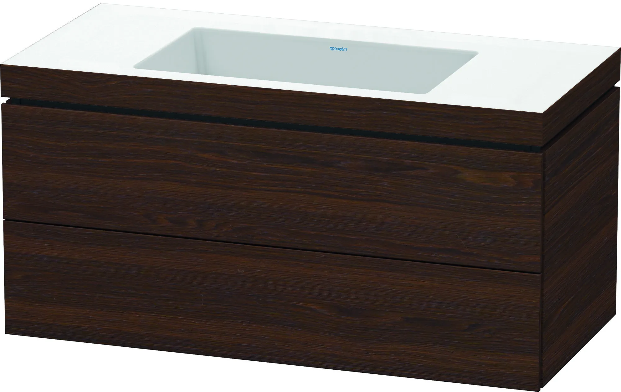 Duravit Möbelset c-shaped Set wandhängend wandhängend „L-Cube“ 100 × 50 × 48 cm Nussbaum gebürstet